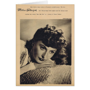 Vintages Porträt Barbaras Stanwyck