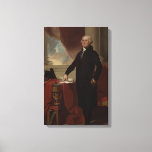 Vintages Porträt des Präsidenten George Washington Leinwanddruck