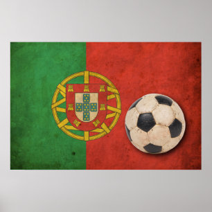 Vintages Portugal Fußball Poster