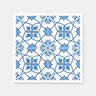 Vintages Portugiese Azulejo Fliesen-Muster Serviette