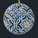 Vintages portugiesisches Azulejo Keramik Ornament<br><div class="desc">Vintages portugiesisches Azulejo-Kunstwerk</div>