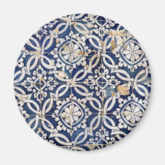 Vintages Portugiesisches Azulejo Magnet (Vorne)