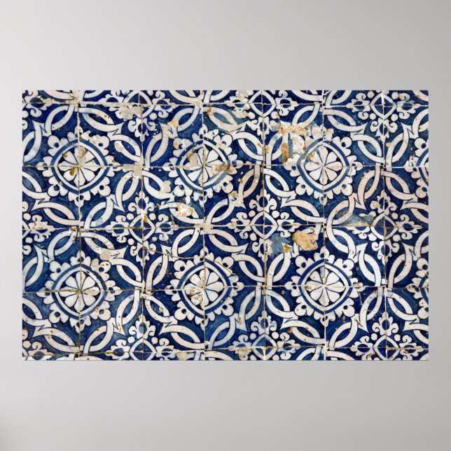 Vintages Portugiesisches Azulejo Poster (Vorne)