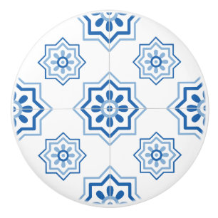Vintages portugiesisches Azulejo Tile Pattern Keramikknauf