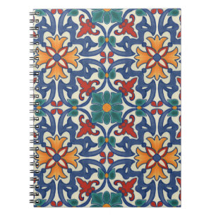 Vintages portugiesisches Azulejos-Muster Notizblock