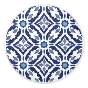 Vintages Portugiesisches Talavera Azulejo Talmuste Keramikknauf