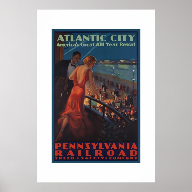 Vintages Poster der Atlantikstadt Pennsylvania Eis (Vorne)
