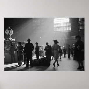 Vintages Poster der Grand Central Station New York