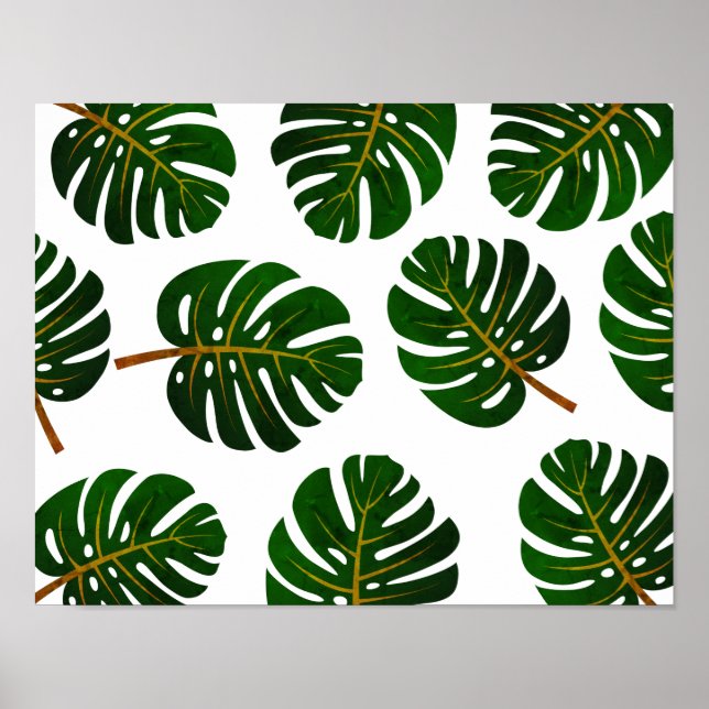 Vintages Poster der tropischen Monstera-Palme (Vorne)