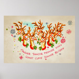 Vintages Poster des Weihnachtsmanns