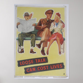 Vintages Poster des Zweiten Weltkriegs.