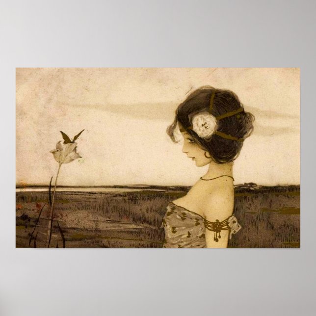 Vintages Poster für griechische Jungfrau (Vorne)