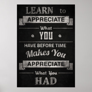 Vintages Poster "Learn to Apprecive"