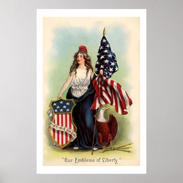 Vintages Poster vom 4. Juli (Vorne)