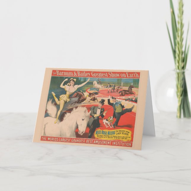 Vintages Poster von Miss Rose Meers Karte (Vorderseite)