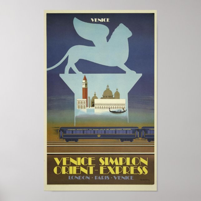 Vintages Poster von Venedig Simplon Orient (Vorne)
