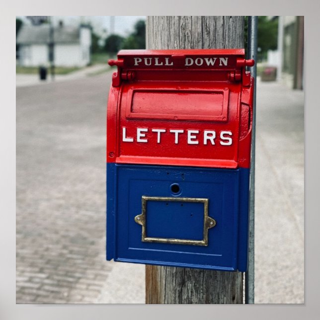 Vintages Postfach Poster (Vorne)
