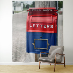 Vintages Postfach Wandteppich