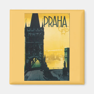 Vintages Prag (Praha) Poster Magnet