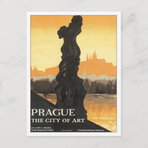 Vintages Prag Tschechoslowakei Postkarte