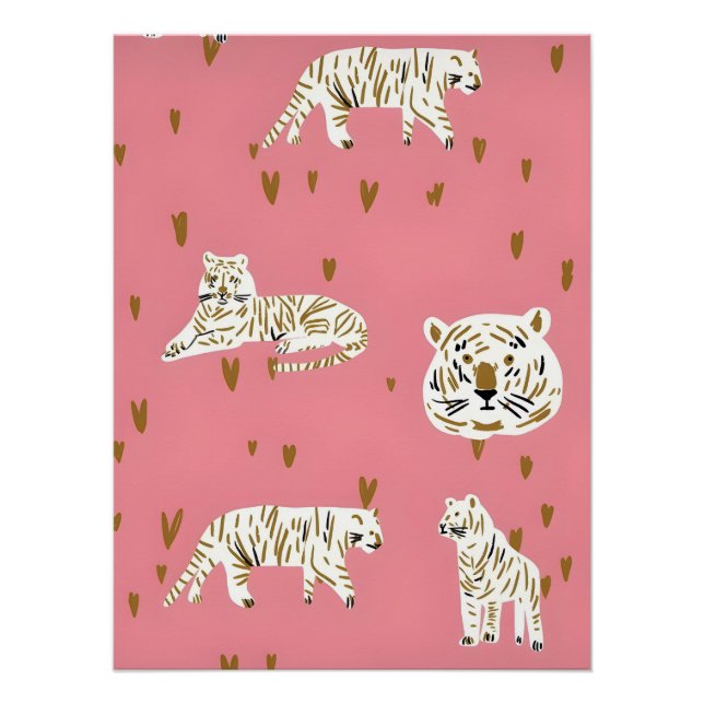 Vintages, präppy Coquette Girl Glossy Poster (Vorderseite)