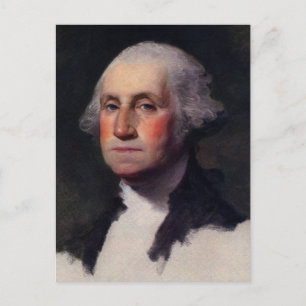 Vintages Präsident-Portrait von George Washington Postkarte