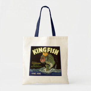 Vintages Produkt kann Art, Kingfish Asparagus kenn Tragetasche