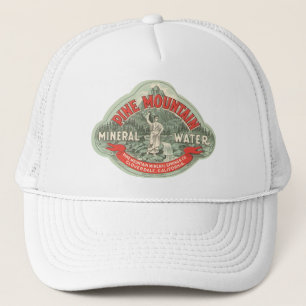 Vintages Produktetikett, Kiefernbergmineralwasser Truckerkappe