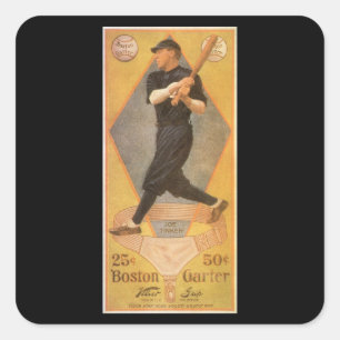 Vintages Produktlabel Art, Boston Garter for Socks Quadratischer Aufkleber
