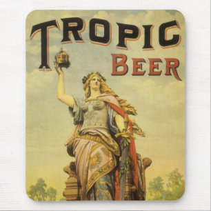 Vintages Produktlabel Art, Tropic Beer Gladiator Mousepad