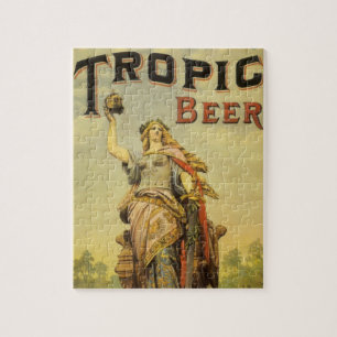 Vintages Produktlabel Art, Tropic Beer Gladiator Puzzle