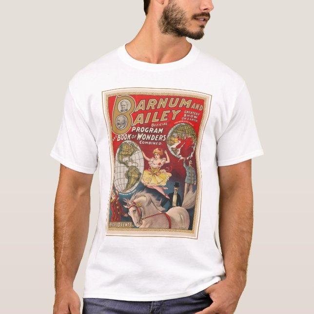 Vintages Programm für Barnum und Bailey T-Shirt (Vorderseite)