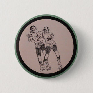 Vintages Programm Rollen-Derbys Button