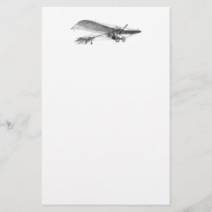 Vintages Propeller-Flugzeug-Retro altes Briefpapier