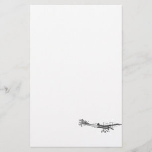 Vintages Propeller-Flugzeug-Retro altes Briefpapier