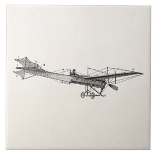 Vintages Propeller-Flugzeug-Retro altes Fliese
