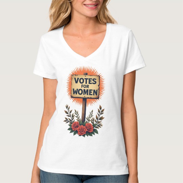 Vintages Protestzeichen für Frauen T-Shirt (Vorderseite)