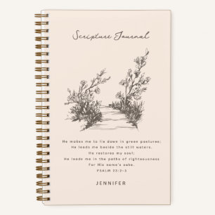 Vintages Psalm 23 Personalisiert Scripture Journal Notizbuch