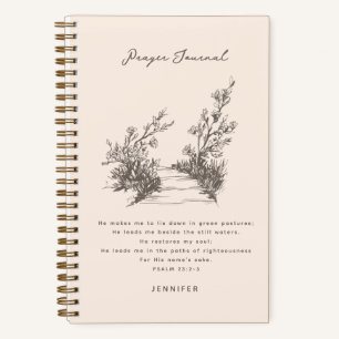 Vintages Psalm 23 Personalisiertes Prayer Journal Notizbuch