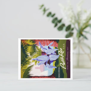 Vintages Puerto Rico Reisen Tropical Customizing Postkarte