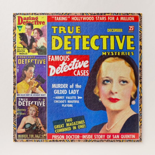 Vintages PULP-MAGAZIN-COVER ART DER 40ER Puzzle (Vertikal)