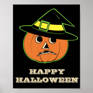 Vintages Pumpkin Hexenposter Poster
