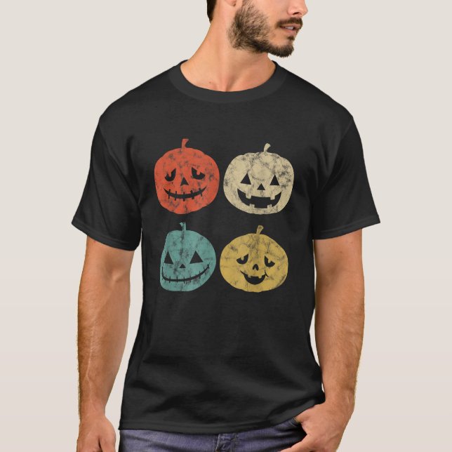 Vintages Pumpkin Shirt Retro JackOLantern Pumpkin  (Vorderseite)