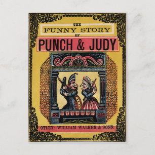 Vintages Punch und Judy Book Postkarte