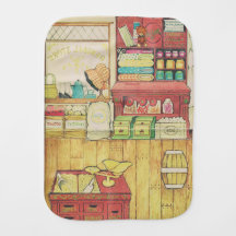 Vintages Puppenhaus Country Store Burp Tuch