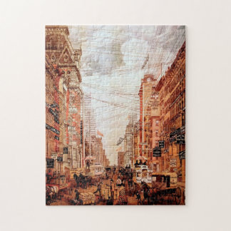 Vintages Puzzle an der Broadway Street