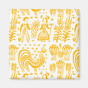 Vintages Pyrex Muster - Butterprint Amische Magnet