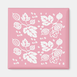 Vintages Pyrex Muster - Stachelbeere (weiß) Magnet