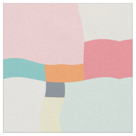 Vintages Quadrat-Muster in Rosa und Türkis Stoff