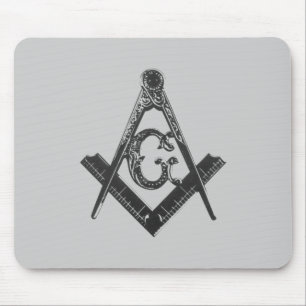 Vintages Quadrat u. Kompassse Mousepad